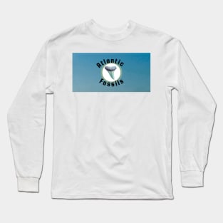 Sky Blue Atlantic Fossils Shark Tooth White Circle Print Long Sleeve T-Shirt